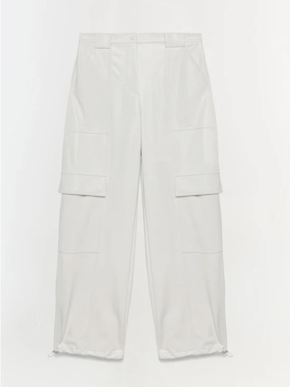 SIMKHAI Calista Cotton Chambray Toggle-Cuff Cargo Pants Size XS